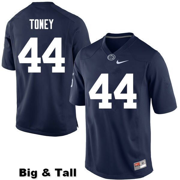 NCAA Nike Men's Penn State Nittany Lions Shaka Toney #44 College Football Authentic Big & Tall Navy Stitched Jersey QHD2698NX